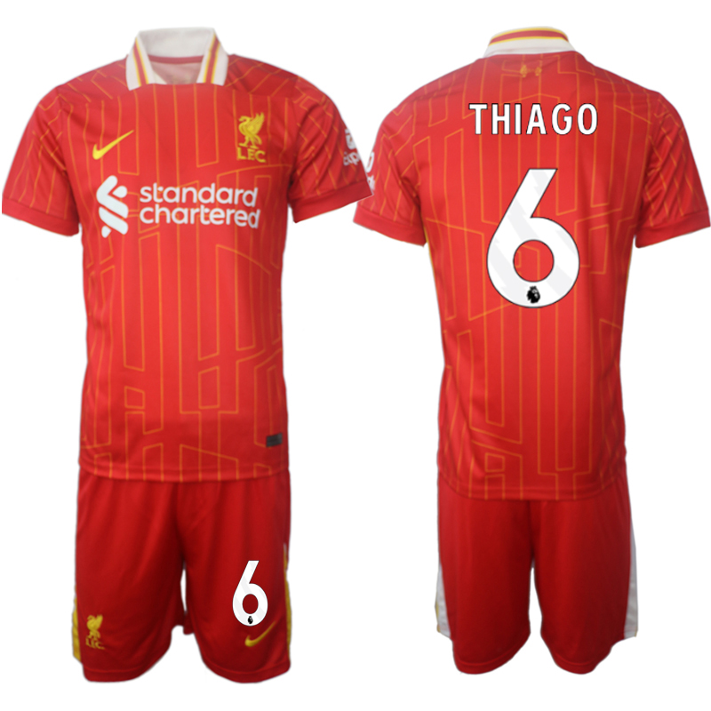 Men 2024-2025 Club Liverpool home red #6 Soccer Jersey->manchester city jersey->Soccer Club Jersey